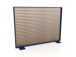 Partition made of artificial wood and aluminum 150x110 (Teak, Night blue)