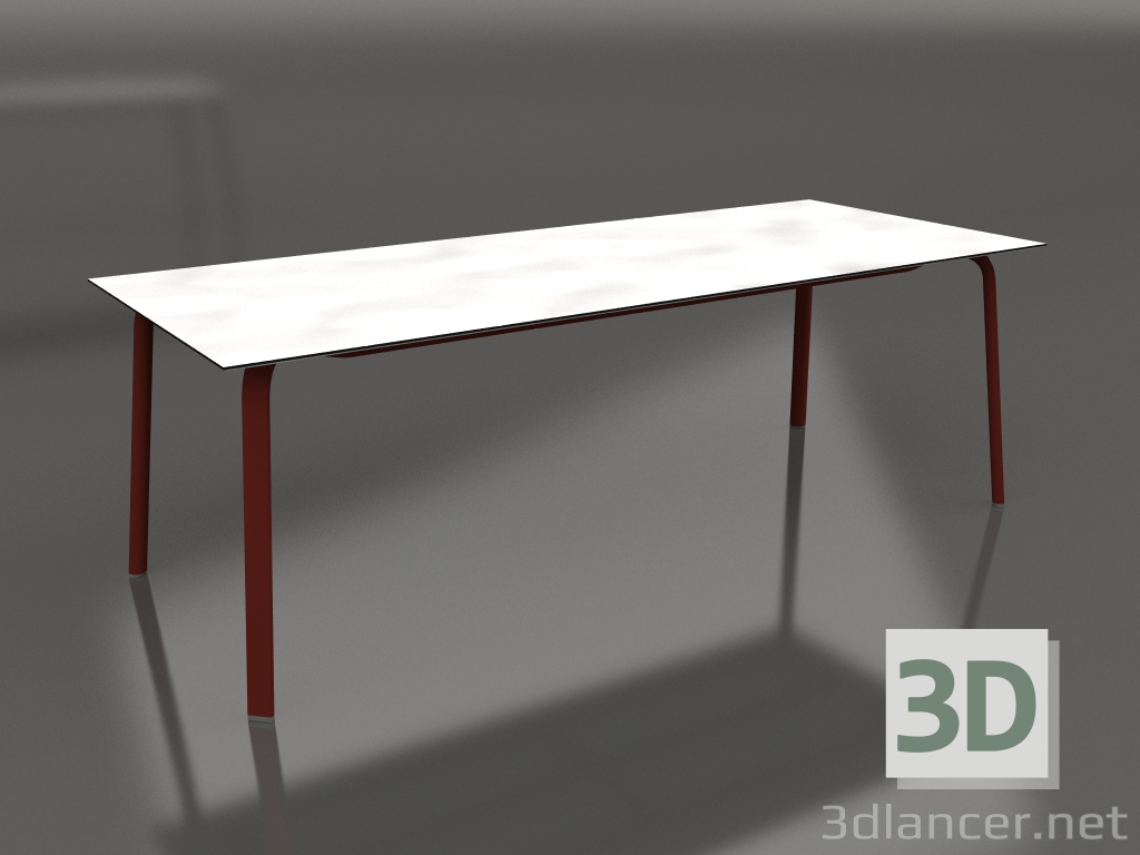 modèle 3D Table à manger 220 (Rouge vin) - preview