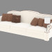 3D Modell Sofa im Stil der Art Deco Diplomate - Vorschau