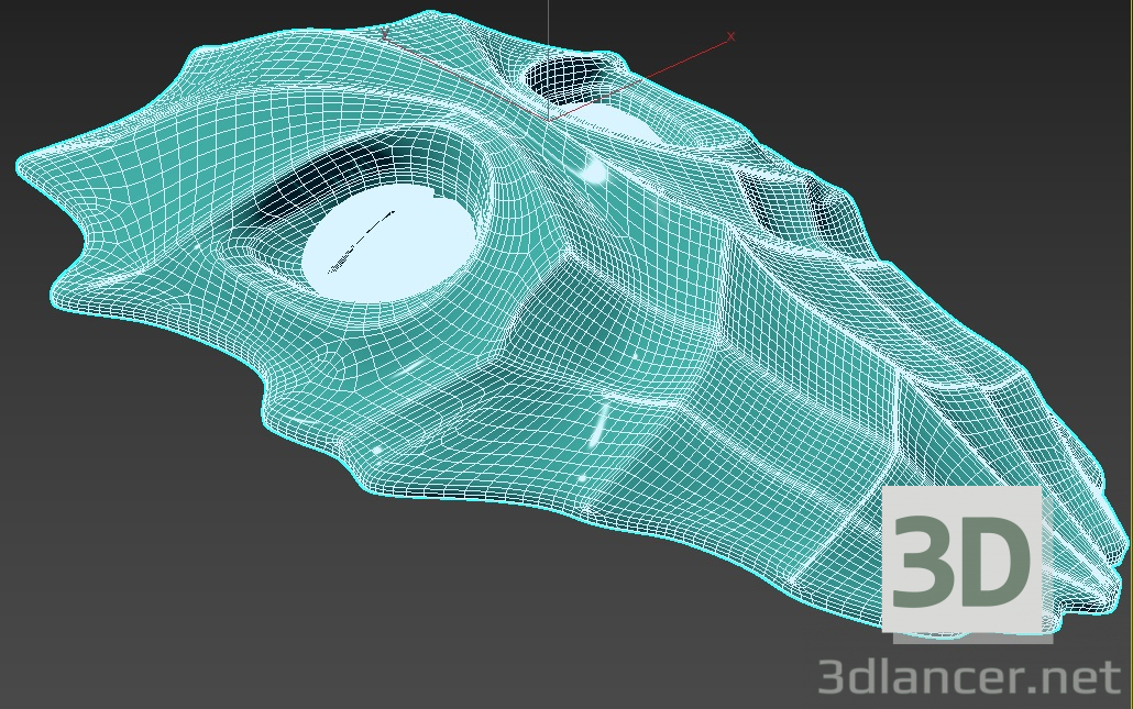 3D Fantastik canavar maskesi modeli satın - render