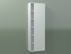 Wall cabinet with 1 right door (8CUCECD01, Glacier White C01, L 48, P 24, H 144 cm)