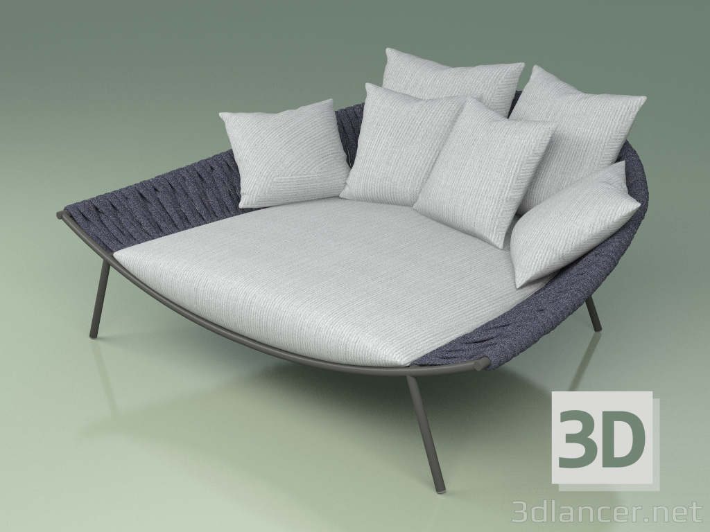 3d model Couch 001 (belt gray-blue) - preview