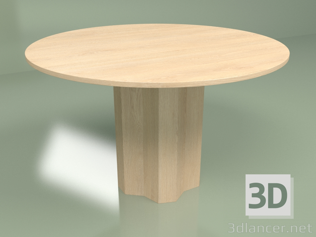 modèle 3D Table à manger ronde Trape Chêne - preview