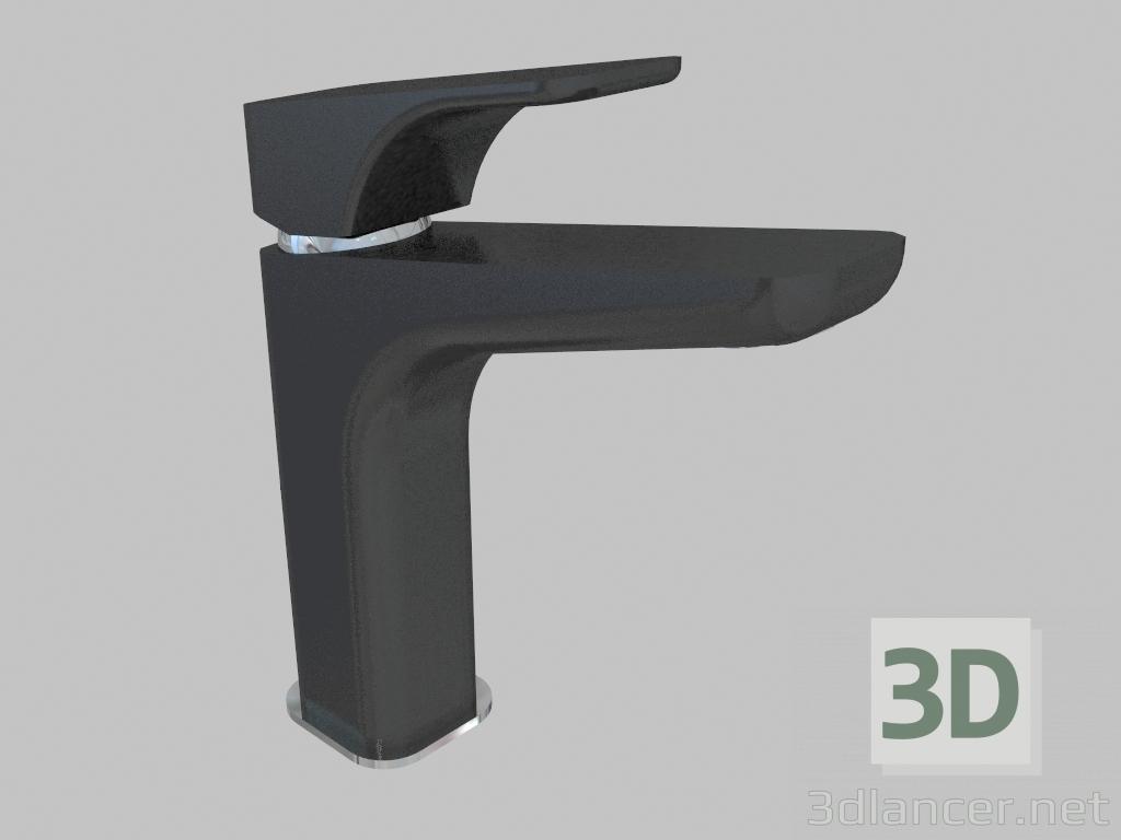 modèle 3D Mitigeur lavabo avec boîtier surélevé - chrome noir Hiacynt (BQH B21K) - preview