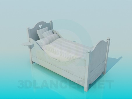 3d модель Кровать детская – превью