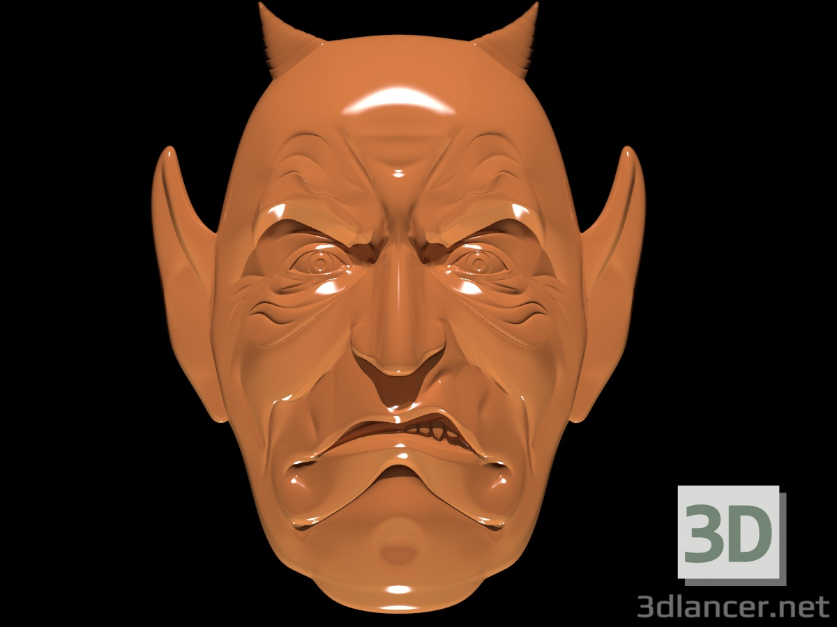 3d Mask repelling evil spirits model buy - render