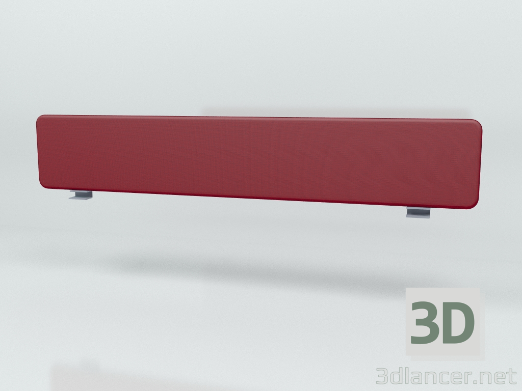 modello 3D Schermo acustico Desk Single Sonic ZUS20 (1990x350) - anteprima