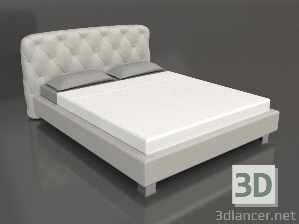 3d model Double bed ALISTER 1600 (A2172E) - preview