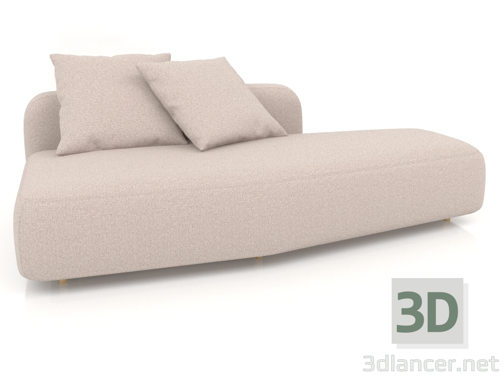 3D modeli Modüler kanepe, bölüm 2 sol - önizleme