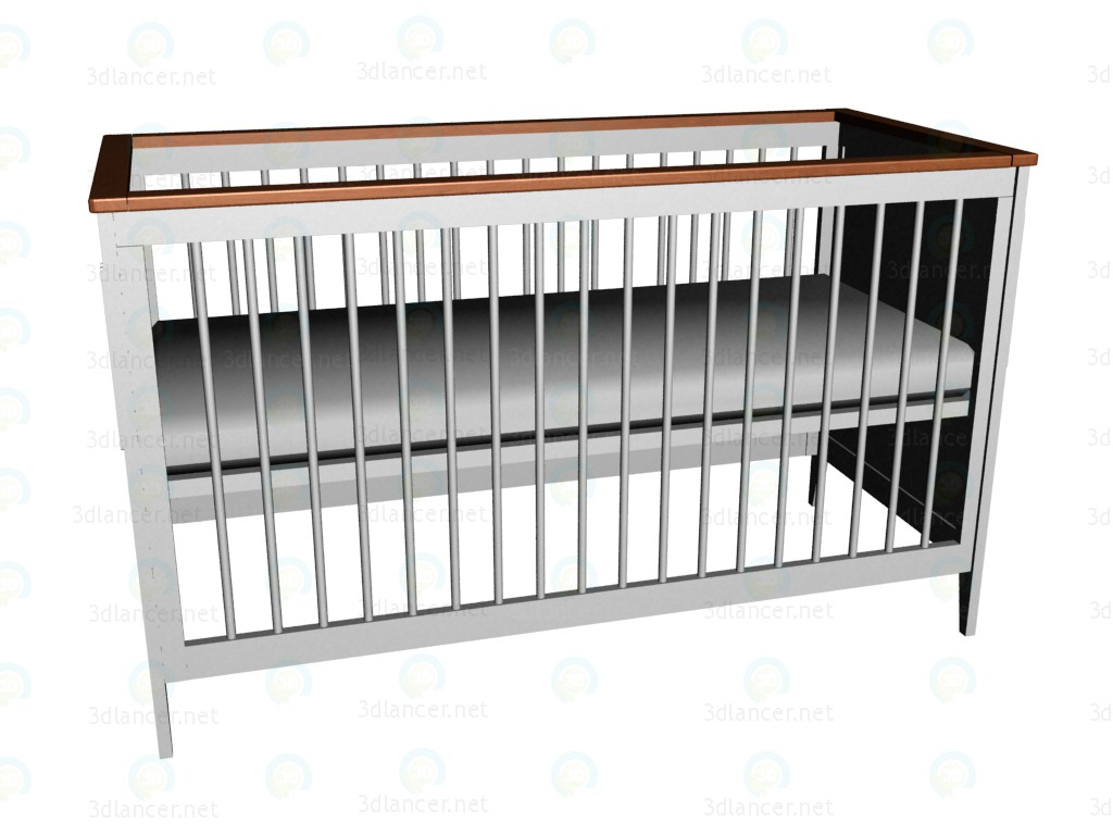 3D Modell Kinderbett 140х70 - Vorschau