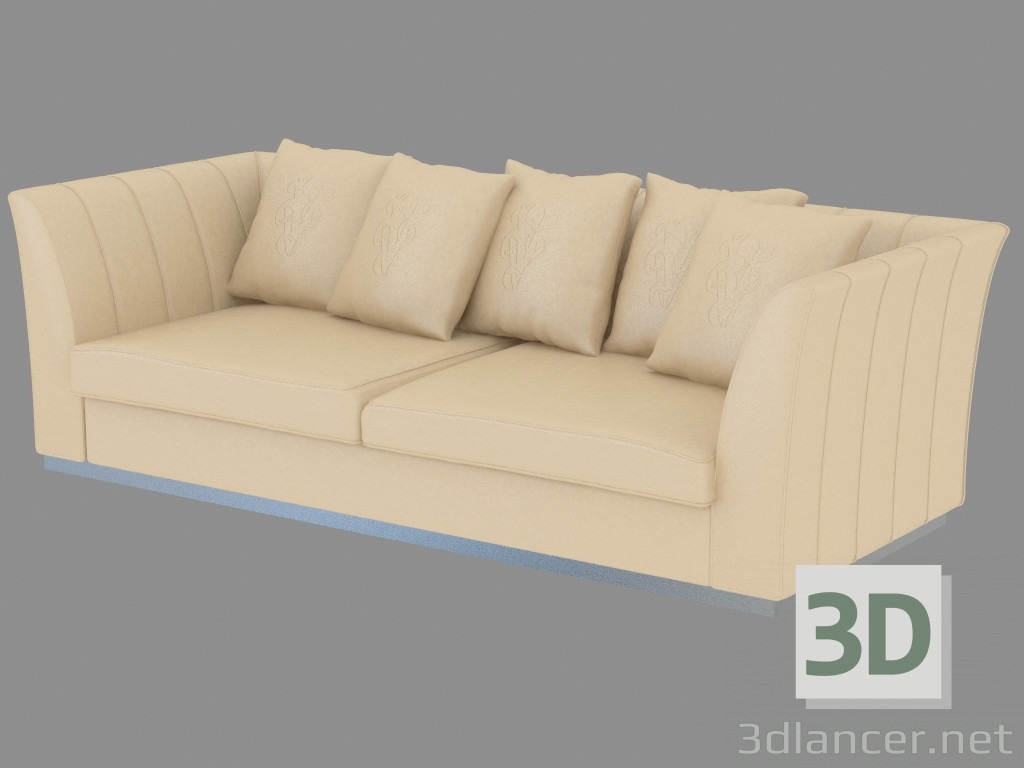 modèle 3D Canapé en cuir double Jarret - preview