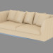 3d model Double leather sofa Jarret - preview