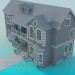 3 डी मॉडल घर 2 फर्श - पूर्वावलोकन