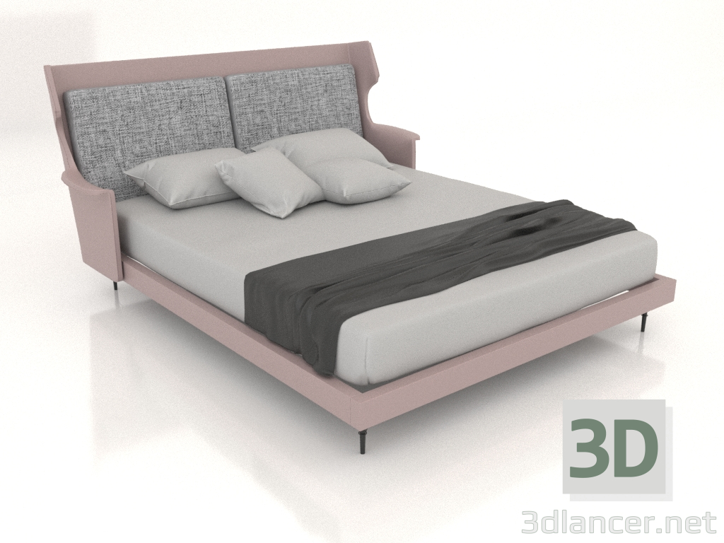 3d model Double bed LANDO 1600 (A2288) - preview