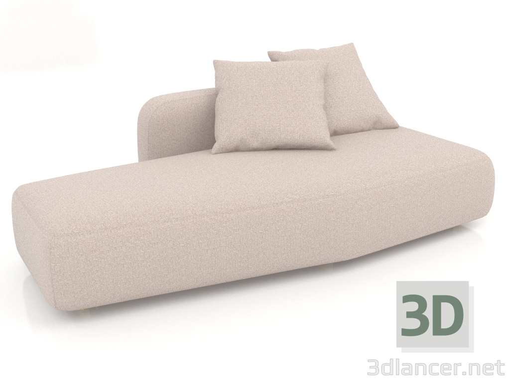 3D modeli Modüler kanepe, bölüm 2, sağ - önizleme