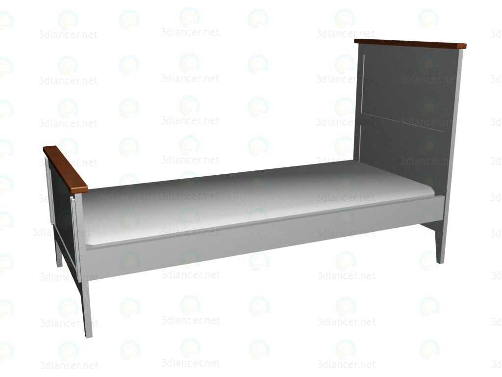 3d модель Кроватка 140х70 (2-й вариант) – превью