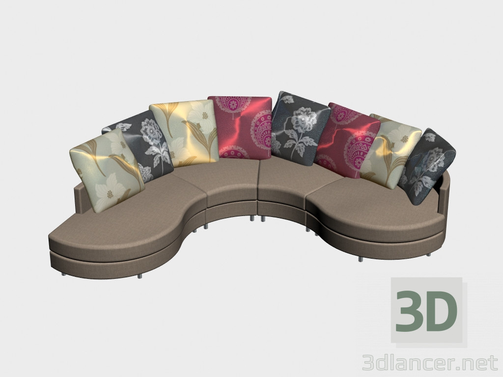 3d model LeBurge modular sofa (I-variant) - preview