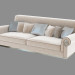 3d model Four-seater sofa Enea - preview