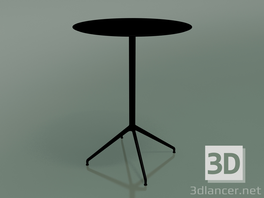 modello 3D Tavolo rotondo 5752 (H 103 - Ø79 cm, Nero, V39) - anteprima