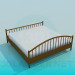 3d модель Широкая кровать – превью