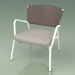 3d model Armchair with soft seat 027 (Metal Milk, Batyline Brown) - preview