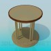 3D Modell Tisch mit runder Platte - Vorschau