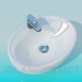 3D modeli Küçük lavabo musluk ile - önizleme