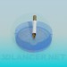 3d model Ashtray with cigarette - preview
