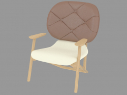 Cadeira com encosto de couro