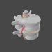 3D Lomber omurgada intervertebral fıtık modeli satın - render