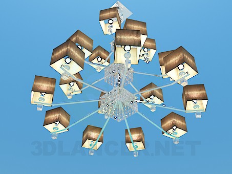 3d model three-level chandelier - preview