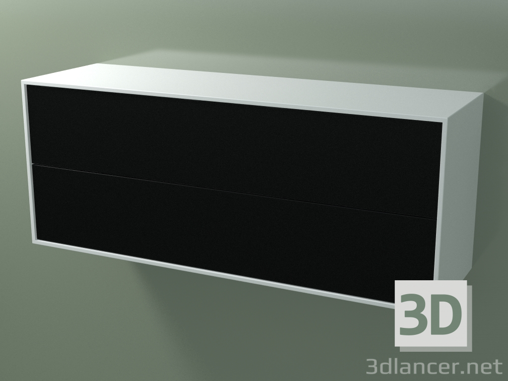 3d model Double box (8AUECA01, Glacier White C01, HPL P06, L 120, P 36, H 48 cm) - preview