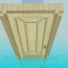 modèle 3D Porte en bois clair - preview