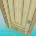 3D Modell Leichte Holz Tür - Vorschau