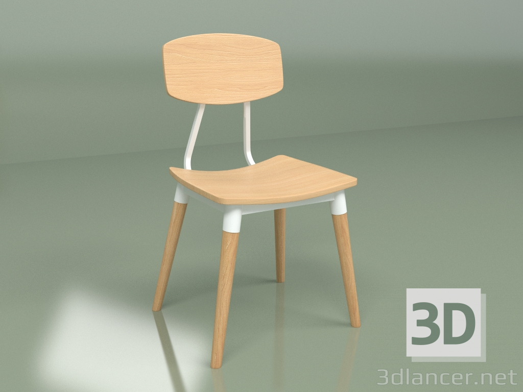 3D Modell Stuhl Copine 4 (weiß) - Vorschau