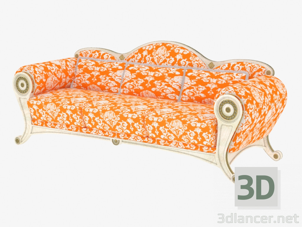 3D modeli Klasik Üçlü Kanepe Tabarca - önizleme