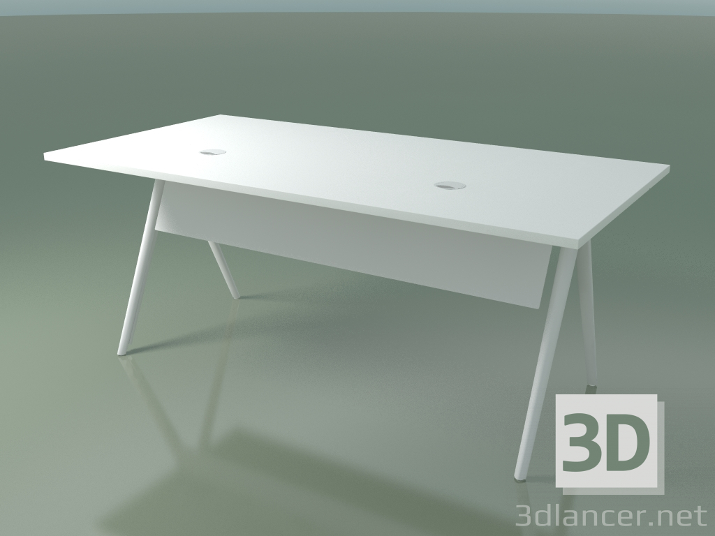 modello 3D Tavolo da ufficio rettangolare 5458 (H 74 - 89 x 179 cm, melamina N01, V12) - anteprima