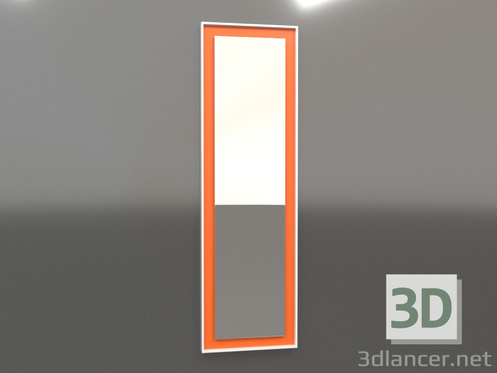 3D Modell Spiegel ZL 18 (450x1500, weiß, leuchtend orange) - Vorschau