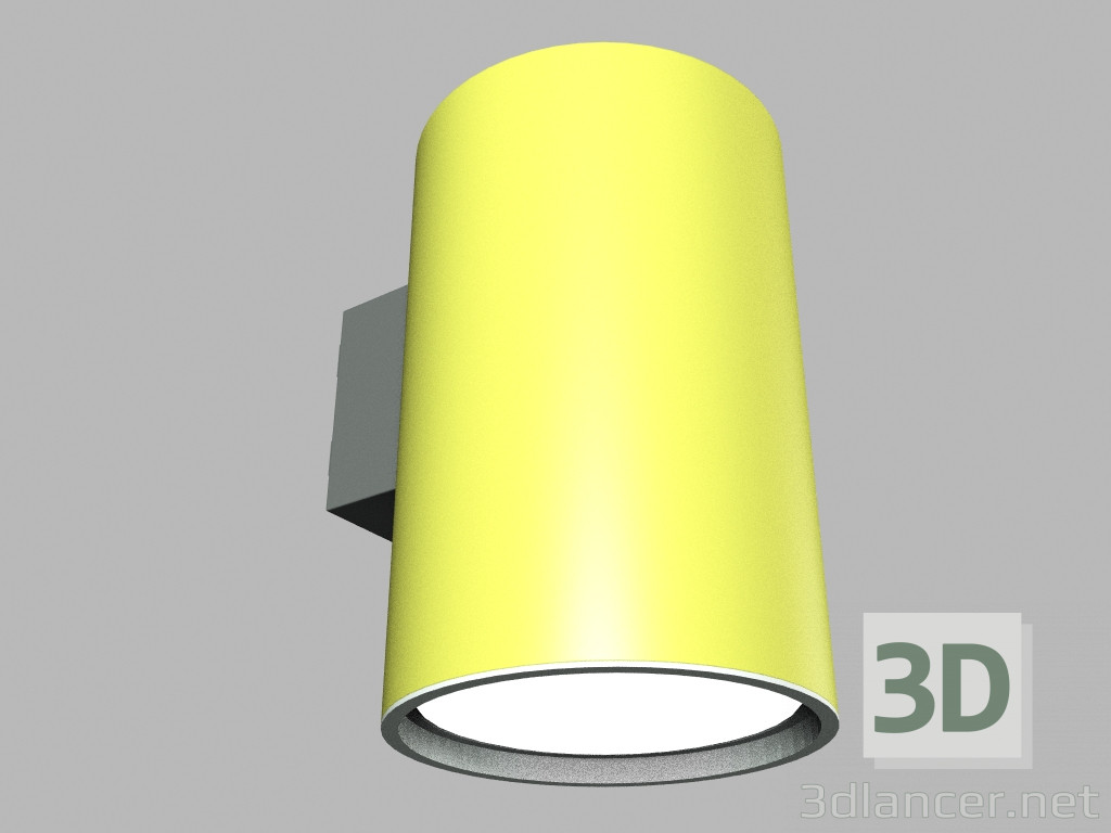modello 3D Parete in legno parete lampada - anteprima