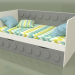 Modelo 3d Sofá-cama para crianças com 2 gavetas (cinza) - preview