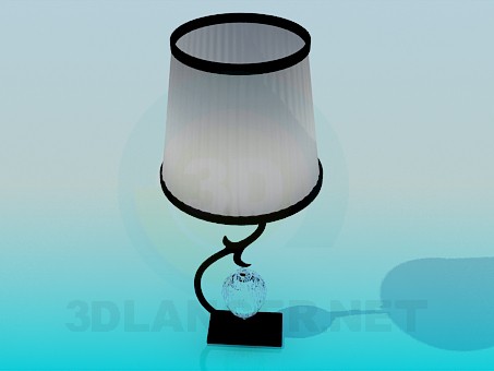 3d модель Настольная лампа черно-белая – превью