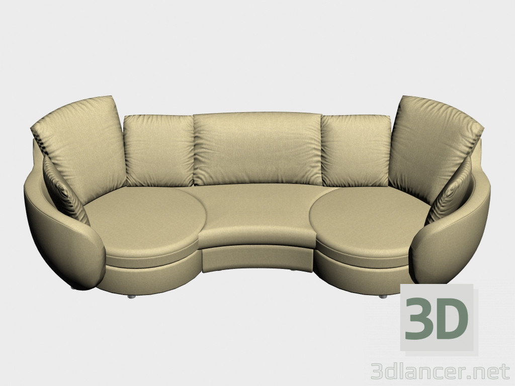 Modelo 3d sofás triplos Las Vegas - preview
