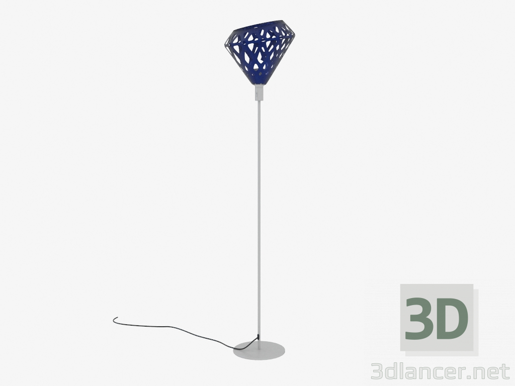 3D Modell Stehlampe (blaues drk Licht) - Vorschau