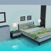 3d модель Набор мебели в спальню – превью