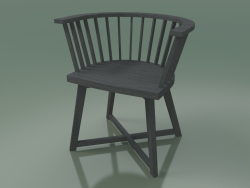 Halbkreisförmiger Stuhl (24, grau)