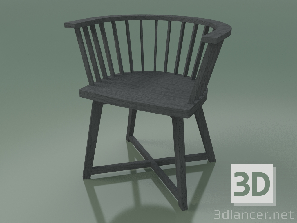 3 डी मॉडल अर्धवृत्ताकार कुर्सी (24, ग्रे) - पूर्वावलोकन