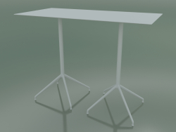 Rectangular table with a double base 5746 (H 103 - 69x139 cm, White, V12)