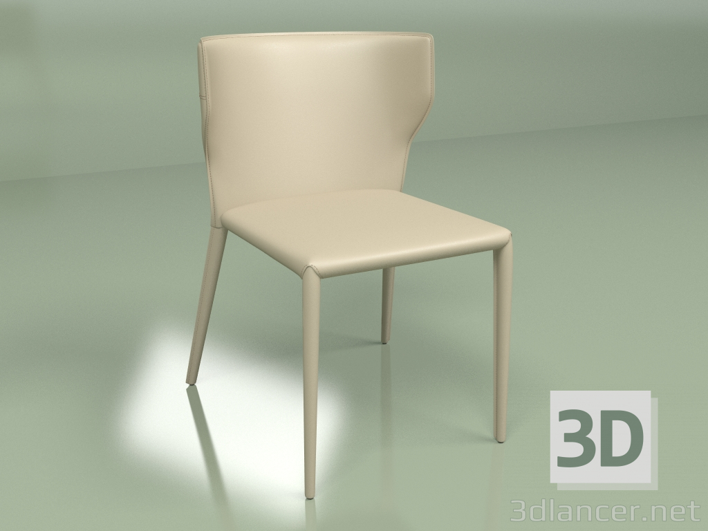 modèle 3D Chaise Tudor Beige - preview