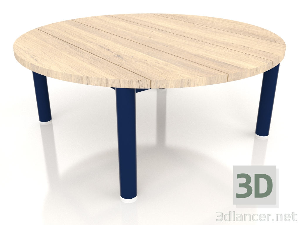 3d модель Стіл журнальний D 90 (Night blue, Iroko wood) – превью