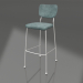 modello 3D Sgabello da bar Benson 75,5 cm (Grigio-Blu) - anteprima